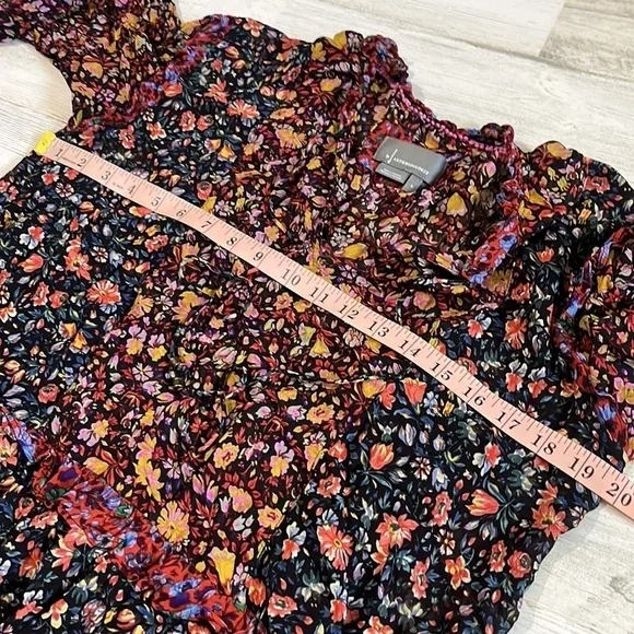Anthropologie Helene Tunic Dress Floral Ruffled Size Small - Picture 11 of 13